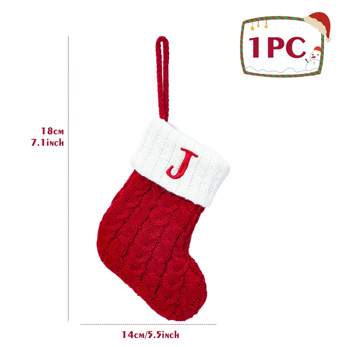 Christmas Socks Knitting Snowflake Letter Stocking Christmas Decoration For Home 2024 Xmas Tree Ornament Gift Navidad Natal 2024