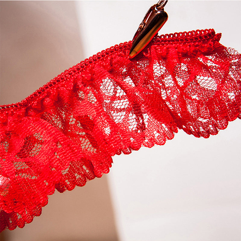 New Pearls Rose Embellishment Thong Embroidery Panries Women's Sexy Ultra-thin G-string Low-waist Beaded Temptation Underwear
