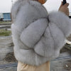 2025 MAOMAOKONG Natural Real Fox Fur Coat Women Winter Long Sleeve Luxury Raccoon Fur Jackets Thick Top Female Furry Coat Vest