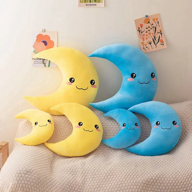 25cm New Sky Style Funny Moon Soft Plush Toy Baby Cute Throw Pillow Comfort Dolls Home Decor Xmas Gift Kids