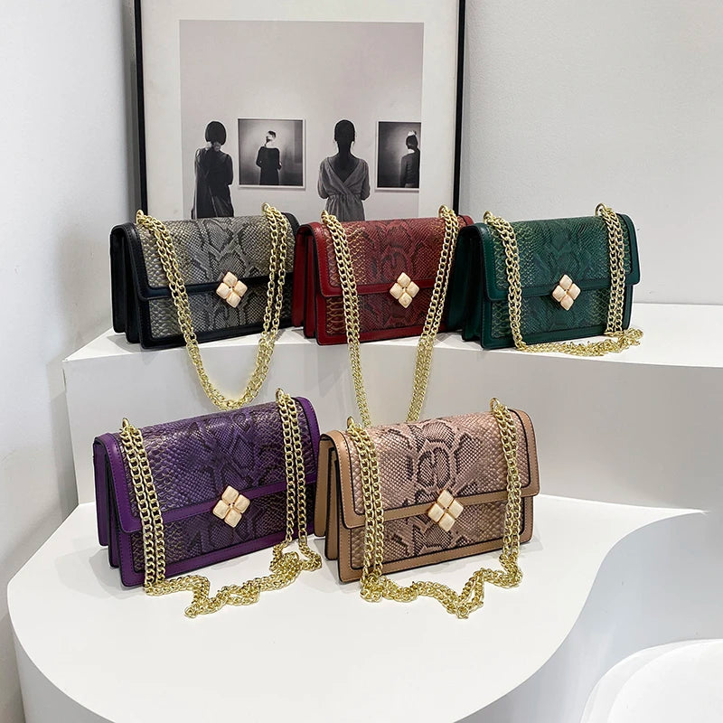 Luxury Purple Women's Single Shoulder Bag Pu Leather Ladies Bag Femme Designer Handbag Purse Flap Messenger Bag Brand Sac A Main