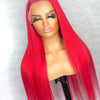Ombre Blue Blonde Preplucked Long Lace Front Wig Straight 180%Density Hairline Glueless For Women Synthetic Fiber