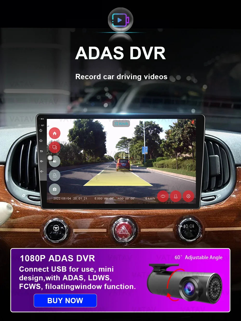 For Fiat 500 2016 2017 2018 2019 Car Multimedia Carplay Android Auto GPS stereo Radio Video Palyer 10 Inch Head Unit