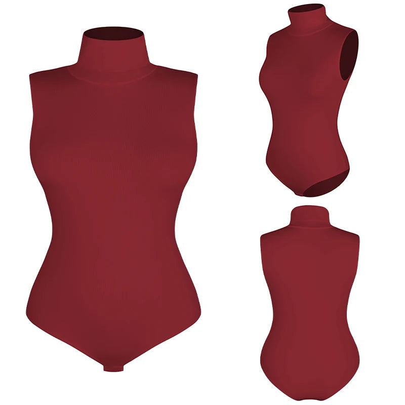 Sleeveless High Neck Bodysuit New Women's Sexy Skinny Jumpsuit Butt Lifter Smooth Body Shaper Belly Corset Female Clothing