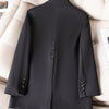 Khaki Black Green Women Solid Formal Blazer Coat Female Long Sleeve Single Button Straight Jacket For Office Ladies Work Wear