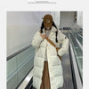 EVNISI Women Zipper Up Pockets Down Coat oversize Loose Coat Turtleneck Thicken Long Coat Women Casual Parkas 2024 Autumn Winter