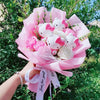 Anime Hello Kitty Cartoon Plush Bouquet Sanrio Artificial Rose Flowers Doll Christmas Home Wedding Decoration Valentine's Day Gi