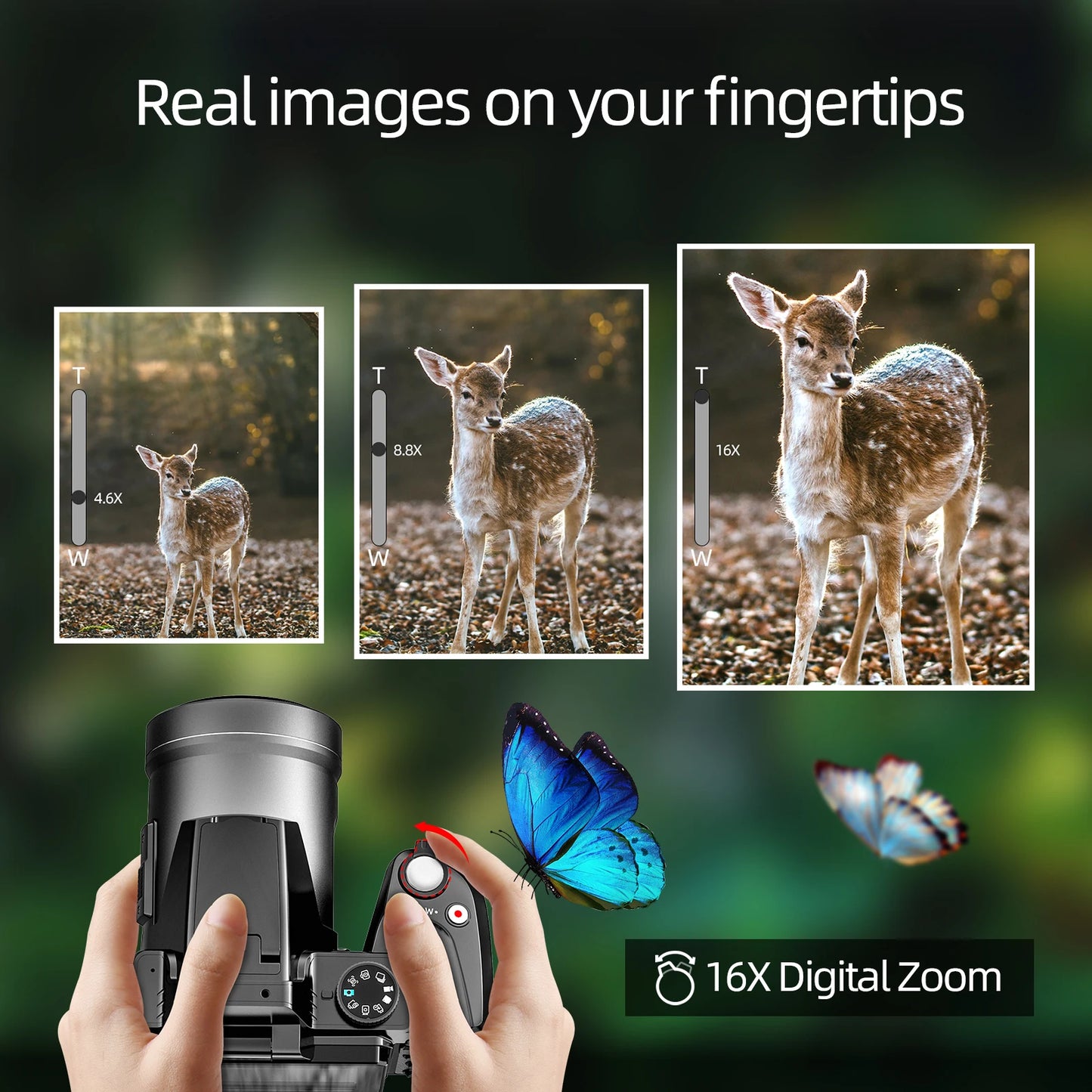 Digital Camera 4K 64MP 16X flip camera suitable for YouTube, suitable for photography beginners easy to learn and operate camera