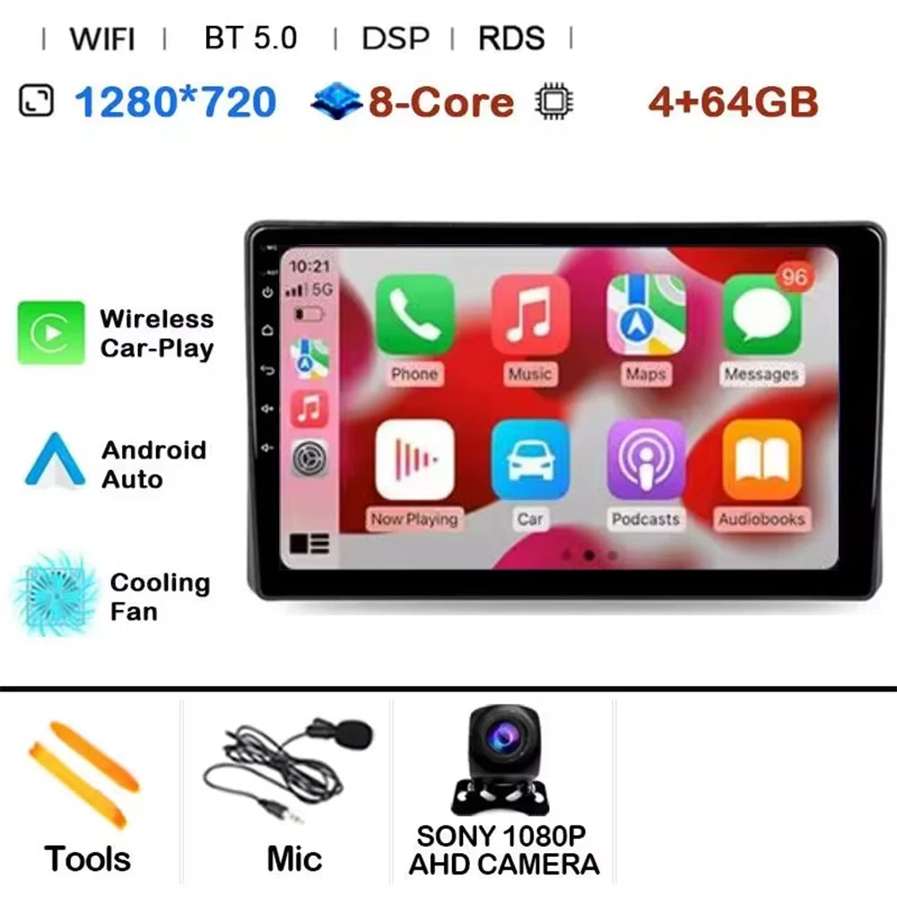 Android 14 Carplay Auto Car Radio GPS For Toyota Raize 1 2019 - 2023 For Daihatsu Rocky 2 2019 - 2021 RHD Stereo Player Video BT