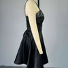 CPSYMYM  Sequins Patchwork Dress Women Shiny Shoulder Straps Sexy Backless Ruffles Hem Midnight Banquet Party Elegant Outfits