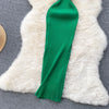Summer V Neck Knit Sexy Strap Dress Women Elatic Waist Bodycon Sundress Female Beach Backless Maxi Long Dress
