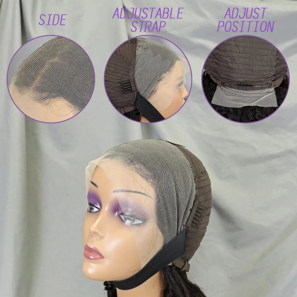 Loose Wave Human Hair Wigs for Black Women 1BT4 Color 13x4 HD Lace Frontal 200% Density Brazilian Fumi Human Hair Wigs
