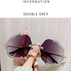 2024 New Metal Frame Flower Designer Women Trendy Fashion Cutting Lens Ladies Street Photography Woman's Shades Sunglasses