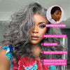 Natural Wave Gray Short Bob Salt And Peppe Glueless Closure Lace Wig Brazilian Human Hair Ready to Wear Lace Wigs For Women