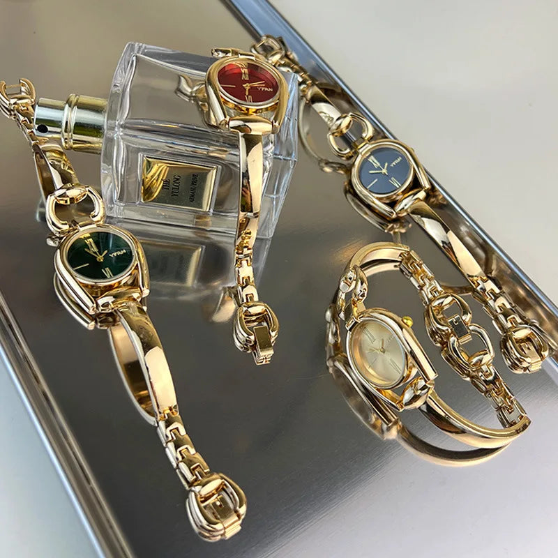 Minimalist Niche Women's Quartz Wrist Watches Stainless Steel Strap Small Dial Fashionable Exquisite Quartz Watch for Women