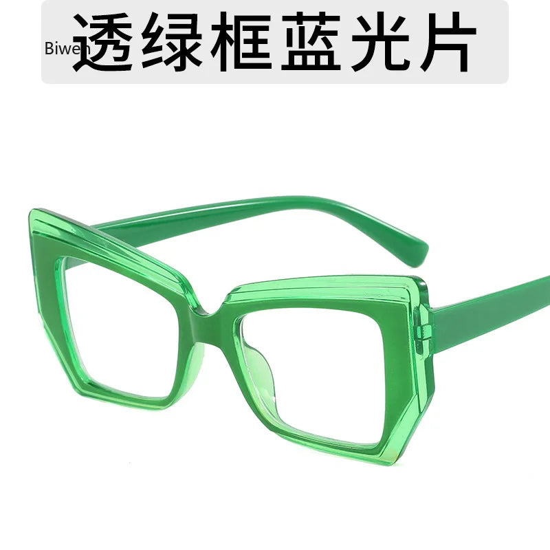 New Clear Thick Frame Eyewear Anti Blue Light Blocking Glasses Square Optical Eyeglasses For Women eye glasses for men