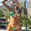 Sexy Micro Bikini Set Women Bandage Swimsuit 2023 Solid Color Bikinis Swimwear Low Waist Thong Triangle Backless Bathing Suits