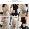 Rhinestone Evening Bag Heart Pattern Silver Handbag Womens Diamond Tassel Banquet Clutch And Purse Wedding Bridal Prom Wallets