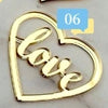10Pc/set Ins Style Love Heart Acrylic Cake Topper Birthday Valentine's Day Cake Decoration Wedding Cake Side Acrylic Insert