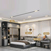 Minimalist Modern Full Bedroom Set Design Dresser Comfy Storage Double Bedroom Set Elegant Black Letto Matrimoniale Furniture