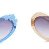 Girls Boys Love Heart Sunglasses Outdoor Sun Protection Children Lovely Flower Vintage Sun Glasses Classic Kids Eyewear UV400