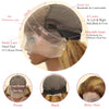 Highlight P4/27 Kinky Straight 24Inch Brown Blonde Color 13x6 Brazilian Transparent Lace Front Human Hair Pre Plucked Wig