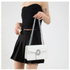 Crocodile Embossed Shoulder Bags For Women Flap PU Leather Fashion Rhinestone Decor Small Square Crossbody Bag Designer Handbag