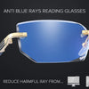 Men Blue Light Blocking Reading Glasses Women Dimond Cutting Rimless Eyeglasses Frame Anti Fatigue Hyperopia Presbyopic Eyewear