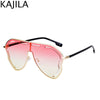 Oversized Hollow One-Piece Sunglasses Women Big Frame 2024 Luxury Brand Special-Shaped Sun Glasses For Ladies Eyewear Shades