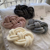 Inyahome Handmade Knot Throw Pillows for Couch Soft Decorative Knotted Comfort Pillow Cushion for Home Sofa Bedroom Decor Blue