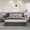 Minimalist Modern Full Bedroom Set Design Dresser Comfy Storage Double Bedroom Set Elegant Black Letto Matrimoniale Furniture