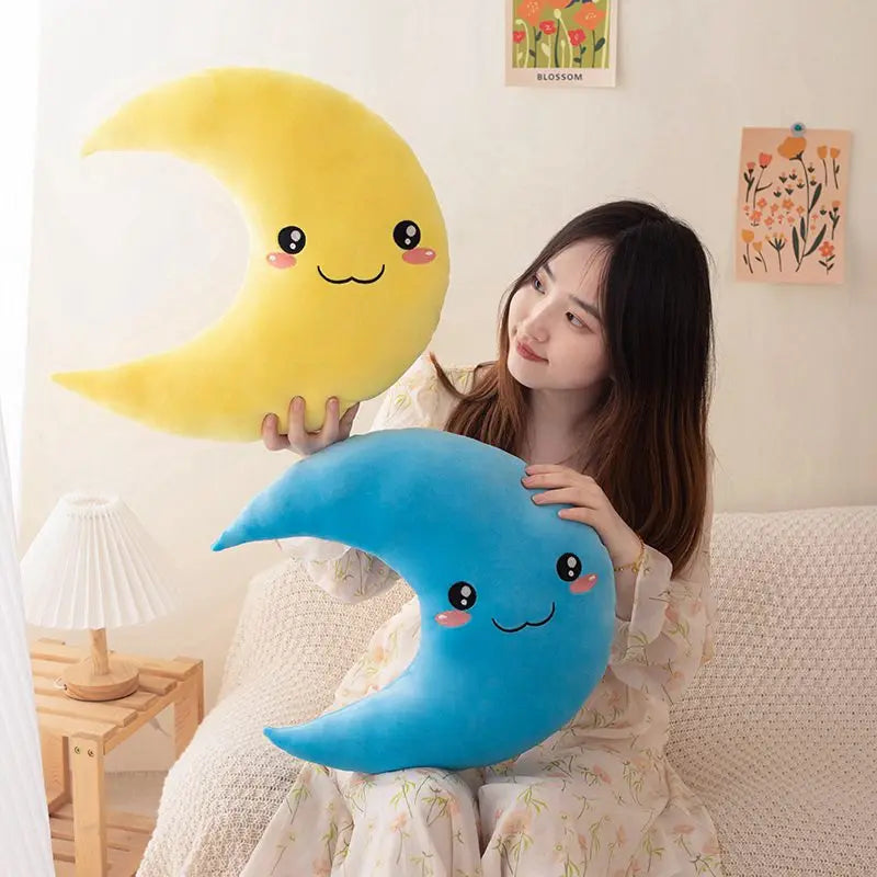 25cm New Sky Style Funny Moon Soft Plush Toy Baby Cute Throw Pillow Comfort Dolls Home Decor Xmas Gift Kids