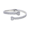 2025 New Iced Out Bling Opened Heart Flower Charm Bracelet AAA CZ Zircon Butterfly Bangle For Men Women Hip Hop Luxury Jewelry