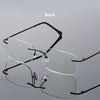 Men Blue Light Blocking Reading Glasses Women Dimond Cutting Rimless Eyeglasses Frame Anti Fatigue Hyperopia Presbyopic Eyewear