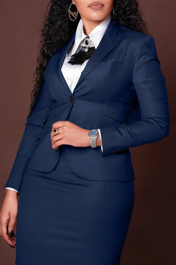 BWQ Women's Set Full Sleeve Button Blazer + Skirts Suit 2025 Winter Casual Streetwear Two 2 Piece Set Africa OL Work Outfits