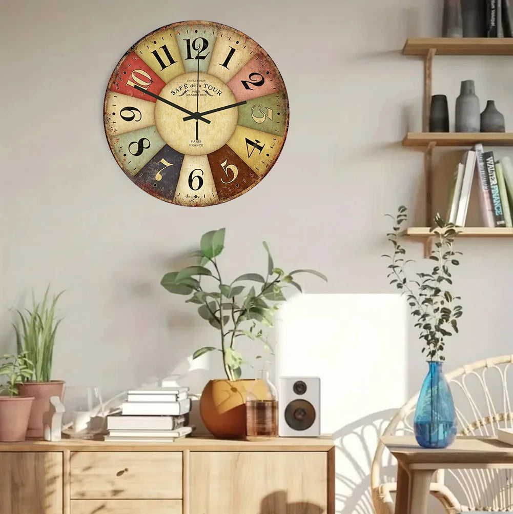 Funny Frog Acrylic Wall Clock Beach Starfish Record Marble Cat Retro Wall Decoration Clocks for Living Room Bedroom Office Home