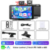 Jansite 7" Car DVR 2.5K Dash cam Wireless Carplay Android Auto Front and Rear Camera Dashboard Driving Recorder Dual Lens Wifi