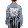Women Denim Jacket Back Grid Fringe Design Denim Jacket Ladies Spring and Fall Fashion Short Personalized Jacket Coat 2024 New