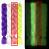 Neon Glowing Hair 24 Inch Ombre Braiding Hair Extensions Jumbo Braid Dark Luminous Braided Pink Green