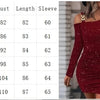 Party Shiny Slim Dress Women's Long Sleeved Diagonal Collar Mini Dresses Elegant Autumn Sexy Dresses