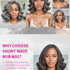 Salt and Pepper Loose Wave Lace Front Bob Wig Human Hair Side Part  5x5 HD Closure Lace Wig Ready To for Black Women