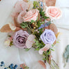 Artificial Flowers 25pcs Real Looking Blush Foam Fake Roses with Stems for DIY Wedding Bouquets Bridal Shower Centerpieces