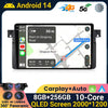 Android 14 Wireless CarPlay Auto for BMW E46 M3 318/320/325/330/335 4G+WIFI Car Radio Multimedia GPS Video Player 360 Camera DSP