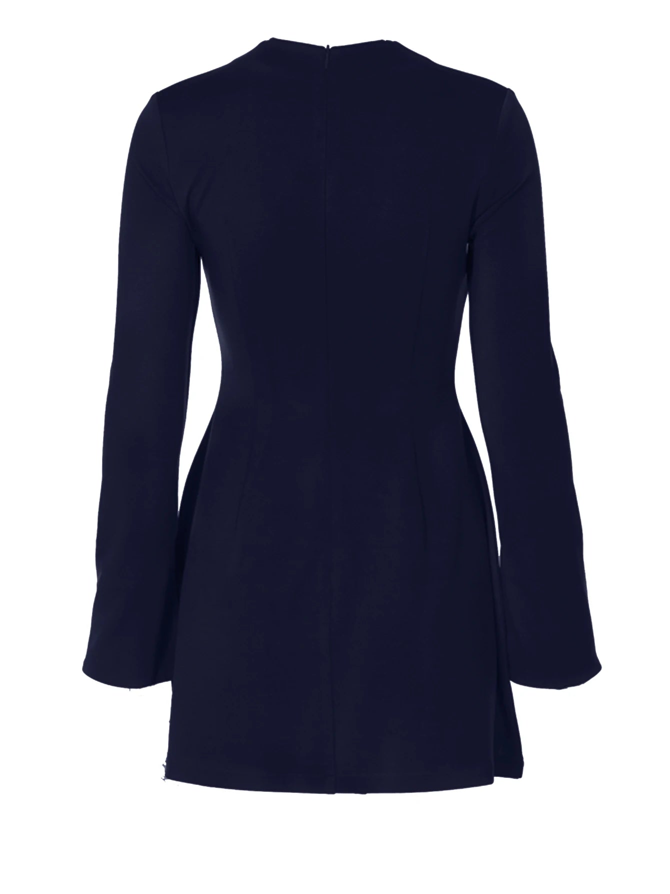 Dulzura Long Sleeves Zipper Bodycon Mini Dress With Pocket Solid Elegant Outfit Office Streetwear Women’S Autumn Winter Clothes
