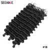 Deep Wavy Twist Synthetic Crochet Hair Afro Curly Hair African Crochet Braids Ombre Blonde Braiding Hair Extensions For Women