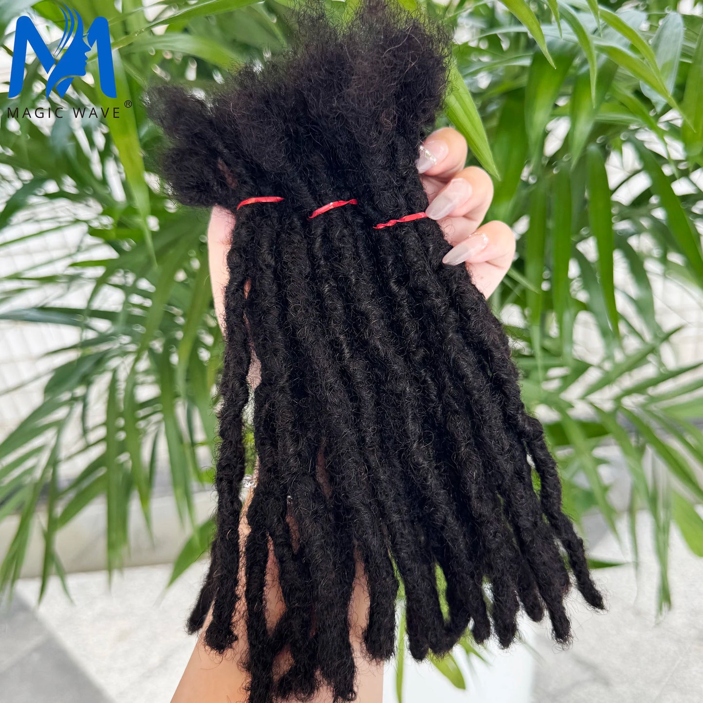 Dreadlock Extension Human Hair 0.6cm Thickness 8 Inch Full Handmade Permanent Locs Can Be Dyed and Bleached for Women Men