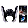 Car Phone Holder Women Diamond Crystal Car Air Vent Mount Clip Mobile Phone Holder Stand in Car Bracket Interior Accessories