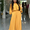 Spring Clothes for Women 2 Piece Sets Women Outfit Lantern Sleeves Suit with Wide Pants and Top High Street Ladies Elegant Sets