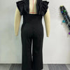 Plus Size Women Clothes Jumpsuit Summer Clothes Black Urban Leisure Bodysuit New 2024 Wide Leg Jumpsuit Wholesale Dropshipping