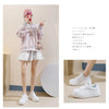 2025 New spring shoes for women green trainers platform lace up sneakers woman hip hop chunky sports shoes faux leather sneaker